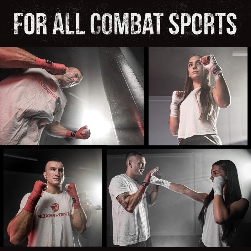 BOXERPOINT 180" Ringside Boxing Wraps for Men & Women - Breathable Hand Wraps for Boxing, Muay Thai, Kickboxing, MMA Gear - Image 2